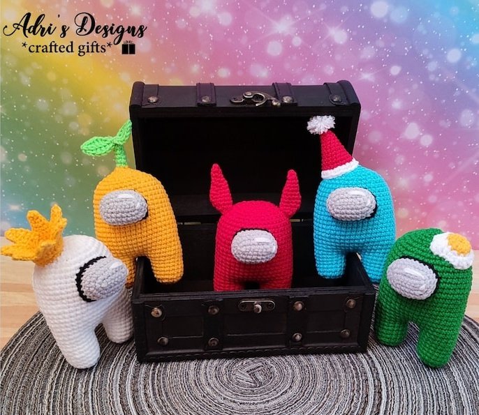 AdrisDesigns's tweet photo. Among Us Crew
Crochet pattern: https://t.co/7InP7l3tYj
#crochetpattern #AmongUs
#Amigurumi #crochettoys #giftideas #softtoys #crochet #imposter https://t.co/fhHLB6m3sy