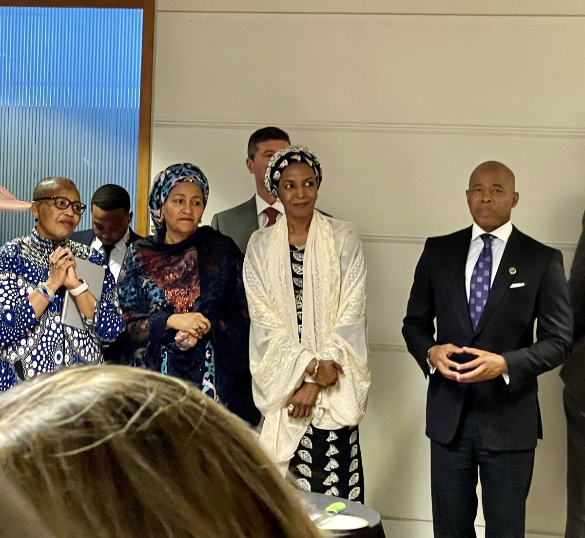 dienekeita's tweet photo. #AfricaDay Tantie Jeanne Martin Cisse And everyone in the #AUDay picture, we stand on your mighty and visionary shoulders. @NYCMayor @FKMohammed1 @ahunnaeziakonwa @yokabrandt #FriendsOfAfrica https://t.co/Y7dI2Lt82n