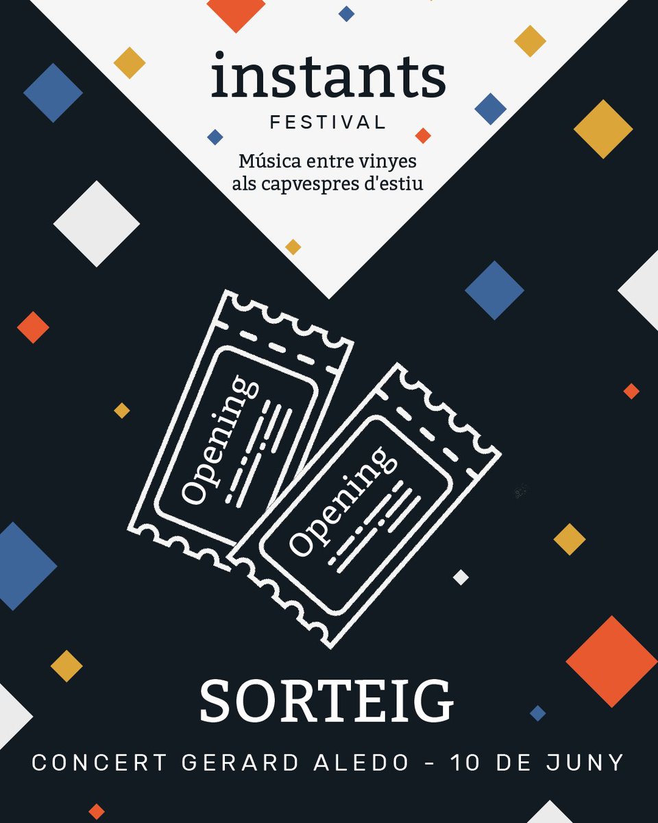 🎉 SORTEGEM ENTRADA DOBLE PEL CONCERT OPENING DEL @Gerardaledo (10 DE JUNY) 🎟

👉 Segueix-nos a Instagram.
💗 Donar like a aquesta publicació.
💬 Comenta la persona que vols que t'acompanyi i explica'ns per què. Guanyarà el comentari més original!!!

Fins el 2 de juny a les 12h!