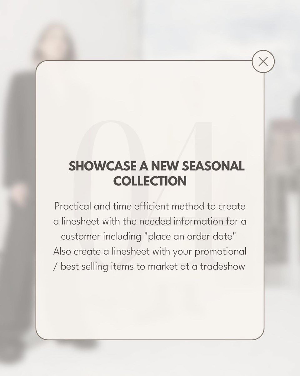 SIIWIINetwork's tweet image. How to get the best out of the SIIWII linesheet creator wizard 🤩

Start for free on SIIWII.net

#linesheet #wholesale  #wholesaleclothing #wholesalefashion #retailer #fashionbuyer #productassortment #apparel #apparelindustry #fashiontech #fashionindustry #linesheets