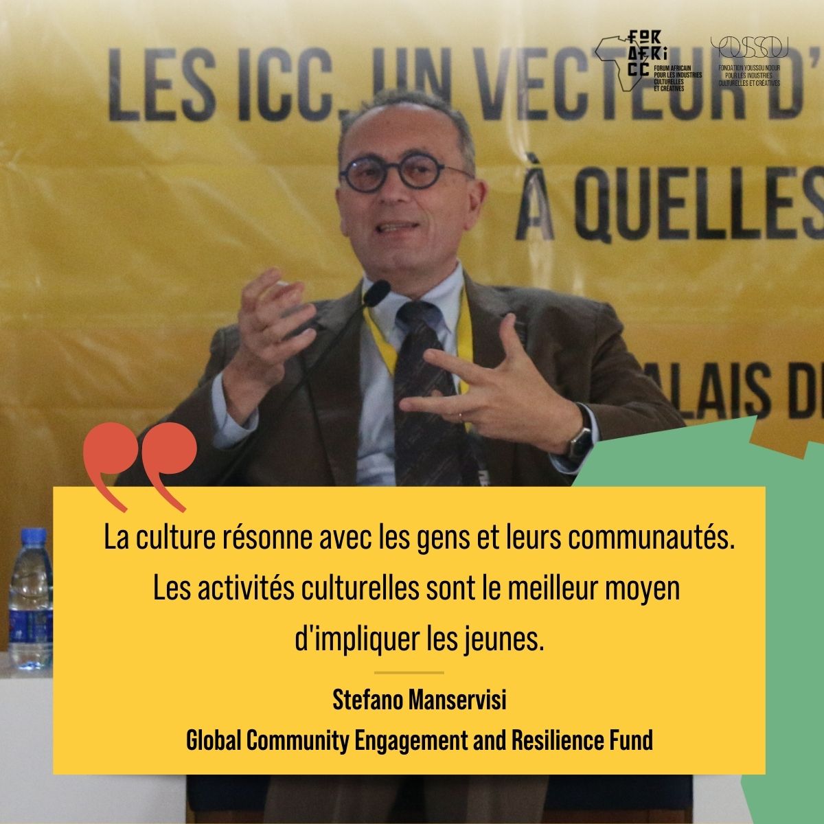 FYNICC's tweet photo. 📢 Les temps forts de la deuxième journée du FORAFRICC ! 💬🌟
La deuxième journée du FORAFRICC a été marquée par des interventions inspirantes et des échanges enrichissants. Voici quelques-unes des citations les plus mémorables de nos conférenciers. https://t.co/3YpamPeP9y