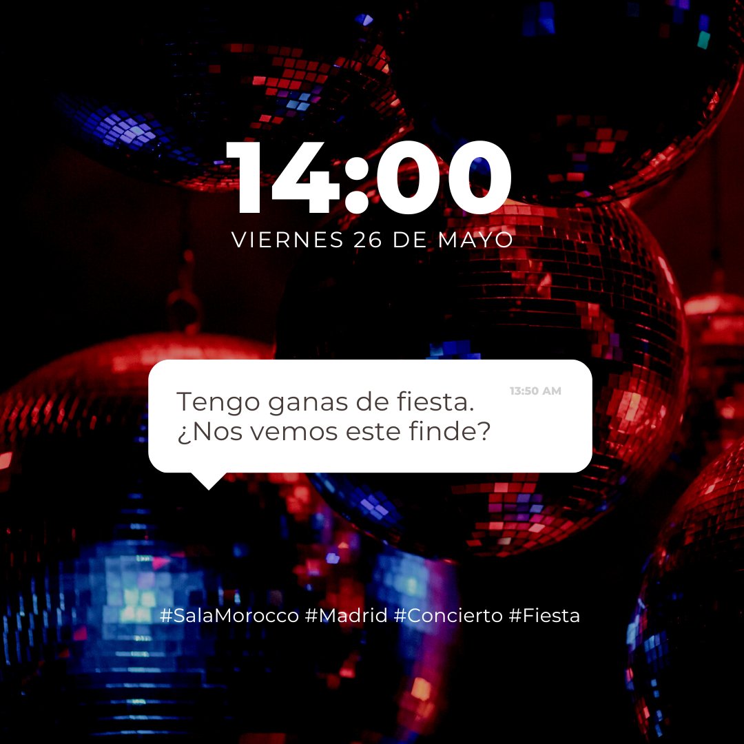 Menciona al amigo que es más probable que te envíe un mensaje como este 🤪 y visita la agenda de nuestra web para elegir el plan de este fin de semana. 

En el menú tenemos:

👉 Viernes indie con Turnedo 
👉 Sábado de #MegaPop

¿Te vienes? salamoroccomadrid.com/agenda/