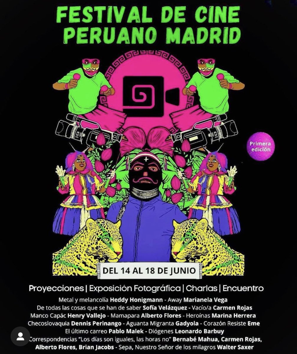 Nos sumamos al I Festival de Cine Peruano de Madrid y el próximo jueves 15 de junio a las 20:15 proyectaremos sesión doble con la peli “Manco” y el corto “Away” + presentación. Te invitamos a descubrir joyas inéditas de este cine en nuestro país. Entradas bit.ly/42aB1xd
