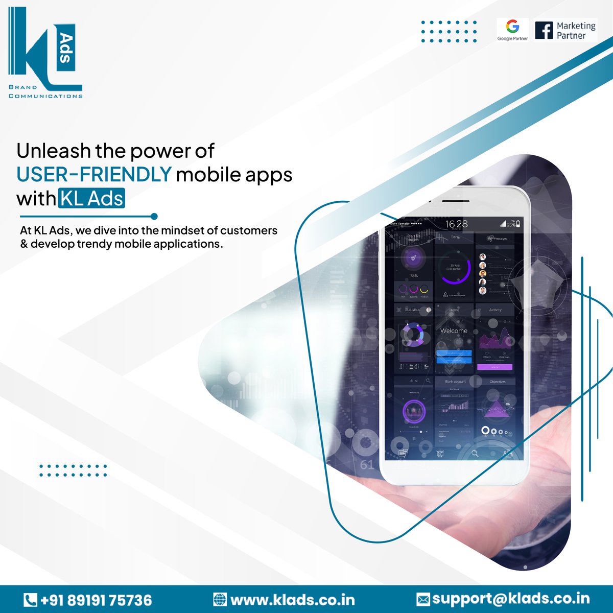 KLAdsIndia's tweet image. At KL Ads, we set the right course of action before designing the app. We have top-notch #mobilappdevelopment in Hyderabad who create demographic-specific apps. This helps you to teach the highest potential in the target market. 
visit: klads.co.in
#mobileapps