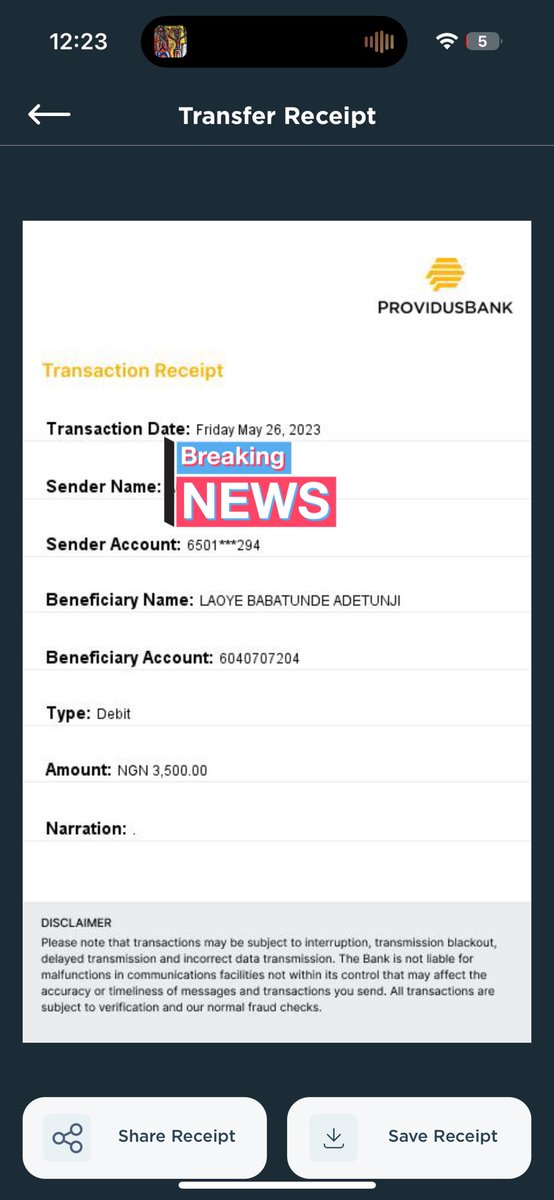 GabbsMedia's tweet photo. @jaylaoye Refund of N3,500 processed. Bless https://t.co/JseyRUBztN