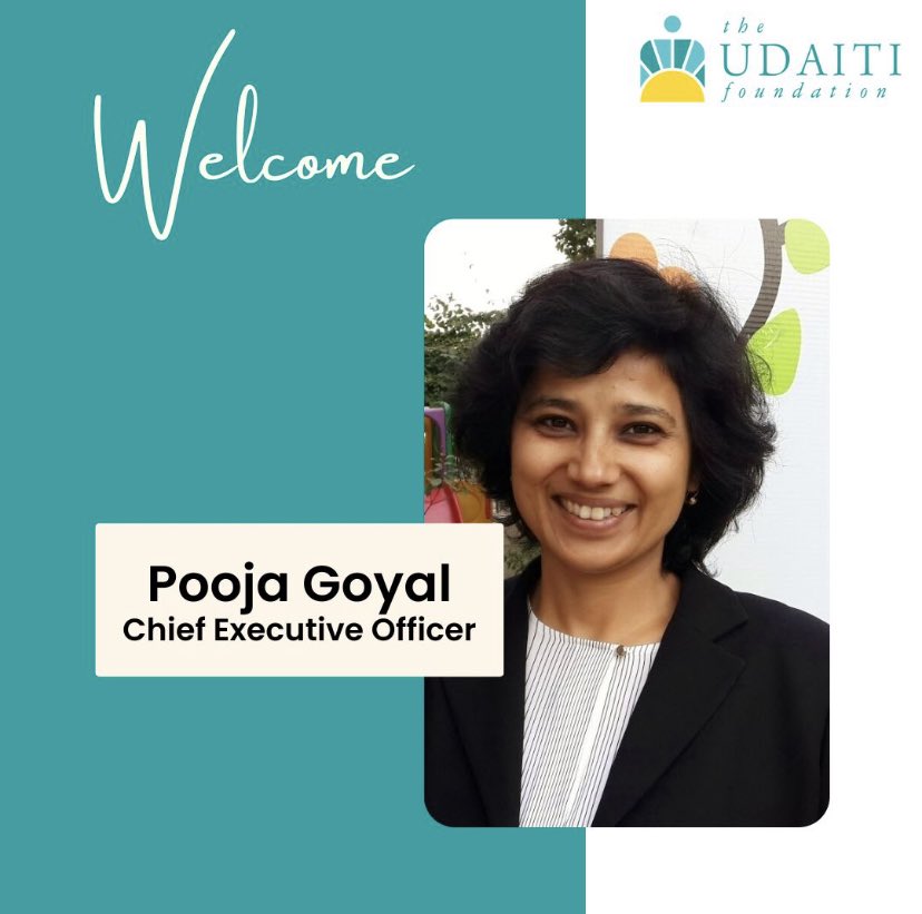 official_udaiti's tweet photo. We are thrilled to welcome Pooja Sharma Goyal @poojasgoyal as the Founding CEO of The Udaiti Foundation. She brings a wealth of knowledge and expertise to our team.

@TCFtweet 
(1/n) https://t.co/Nz7tkgsyg9