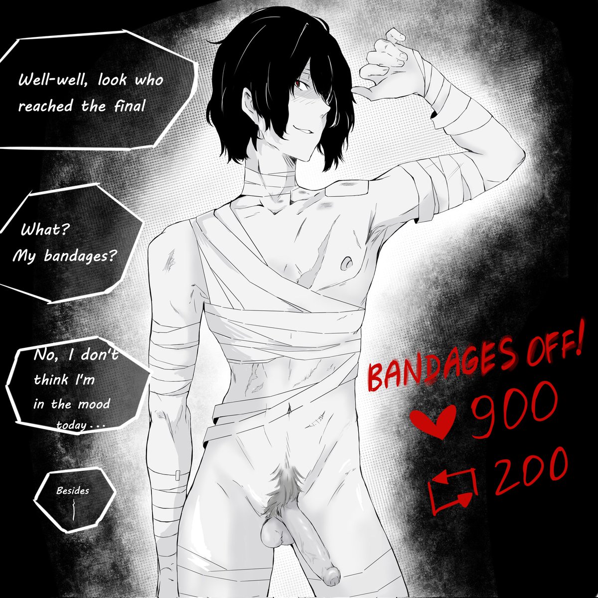 ien_mandlid's tweet photo. nsfw 🔞
let's raise the stakes! 

#dazai #stripgame https://t.co/vKj8L7xhTQ