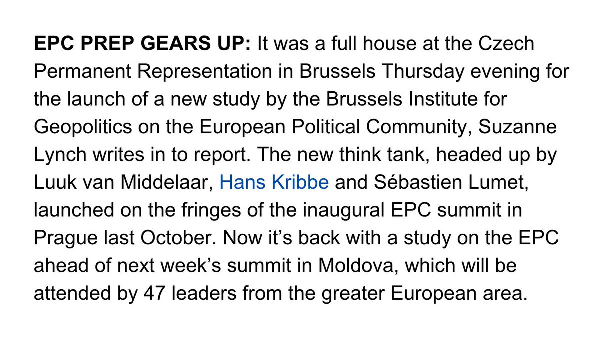 Shearwater_Glob's tweet photo. #Spotted in @POLITICOEurope: our own @HansKribbe with his new think tank. Give @BIGEurope a follow 🇪🇺 https://t.co/21zsuvA2ij