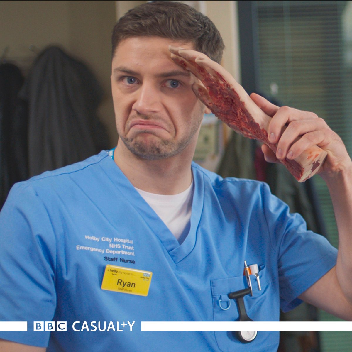 BBCCasualty's tweet image. All play and no work.  
 
#Casualty Saturday 8:20pm on @BBCOne 📺