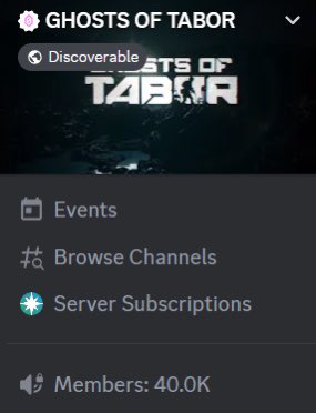 40k discord members.  Wow.  Thank you!