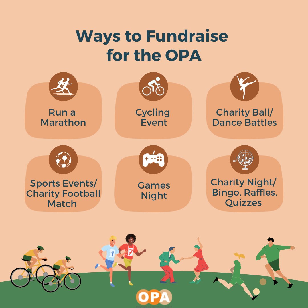 6 different ways to fundraise! 

#opa #cancer #charity #OesophagealCancer #GastricCancer #support #help #advice #awareness #AcidReflux #GORD #donate #OesophagealCancerAwareness #GastricCancerAwareness #AcidRefluxAwareness