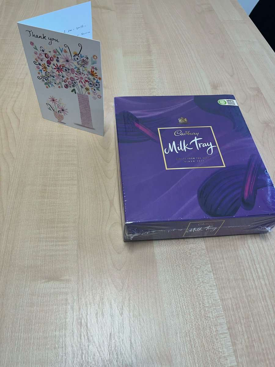 ⭐ The team in our #Cheltenham office received a lovely THANK YOU card and chocolates from a happy client, following a successful house sale. A great way to head in to the Bank Holiday weekend! #GlosBiz
