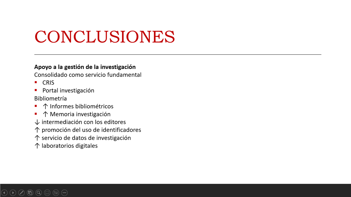 BURJC's tweet photo. Compartimos las conclusiones del Informe de la Línea 2 de @rebiun que ha presentado Marisa Segundo de la @BURJC en las #JornadasCRAI en la @BibliotecaUA https://t.co/Fz55hCygOx
