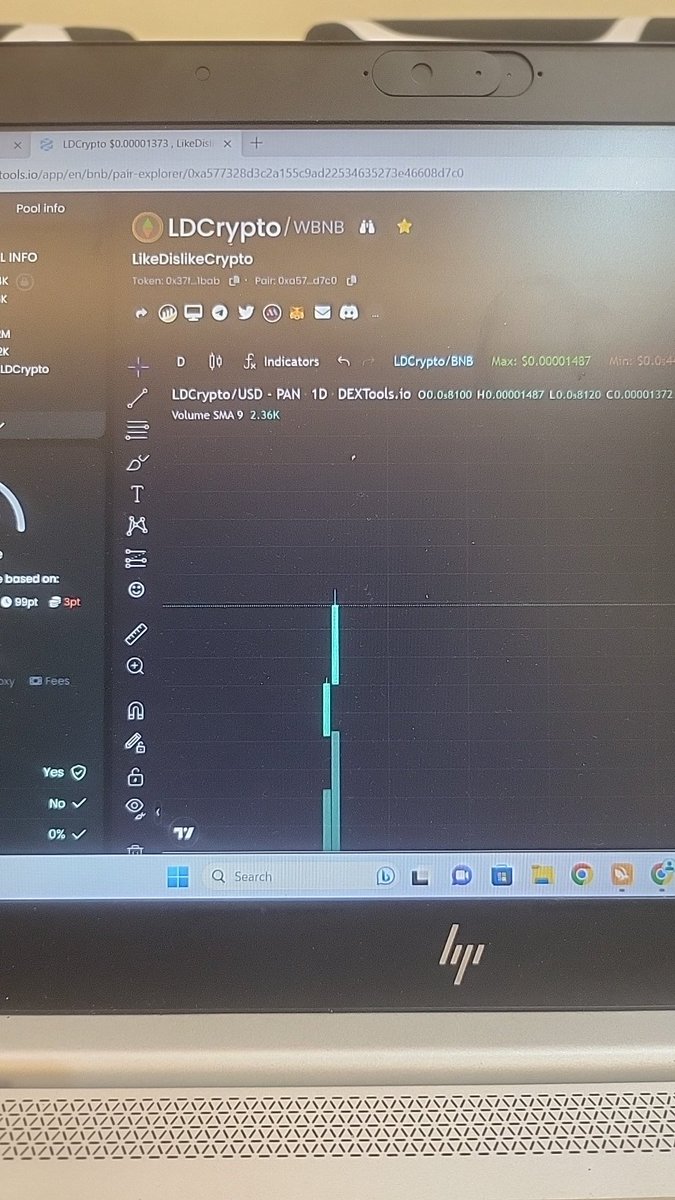 When you see your favorite cryptocurrency breaking through resistance levels'To the moon, baby!' 🌕🚀
 Strap in and enjoy the bullish momentum!
 #Ldcrypto #likedislikecrypto
70% Lock/Liq
Buy link: pancakeswap.finance/swap?inputCurr…
Dextool: dextools.io/app/en/bnb/pai…
 listed on CMC immediately