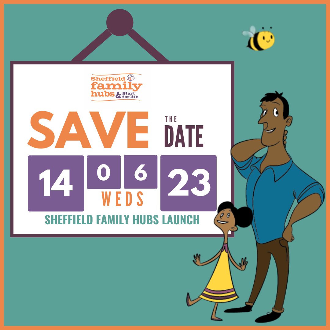 SAVE THE DATE!

Wednesday 14th June is Family Hub launch day 
🥳🥳

Come and hear from the services that are available, learn about what's on offer in your local community and have some fun with activities and entertainment!

Find out more: sheffielddirectory.org.uk/children-and-f…