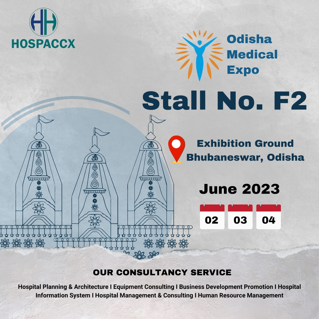 HOSPACCX WELCOMES YOU ALL AT ODISHA MEDICAL EXPO
STALL NO - F2
EXHIBITION GROUP BHUBANESWAR, ODISHA,
DATE : 2nd, 3rd & 4th June 2023

For more information contact

🌐  hospaccxconsulting.com
📧  hospaccx.india@gmail.com
☎️ +91-22 4011 7850, 086551 70700

#hospitalequipment