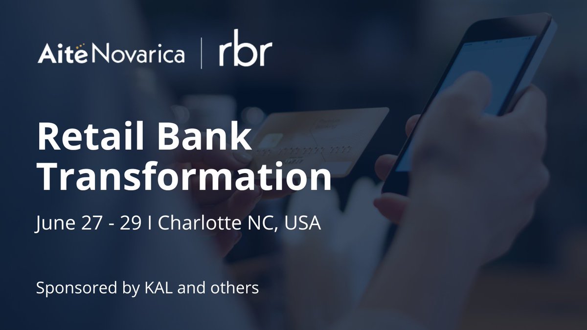 We are pleased to confirm that KAL's senior team will soon be in Charlotte, NC for Retail Bank Transformation USA (hosted by @AiteNovarica and @RBRLondon)! 

Learn more: bit.ly/438K2rQ

#conference #banking #rbtusa #fintech