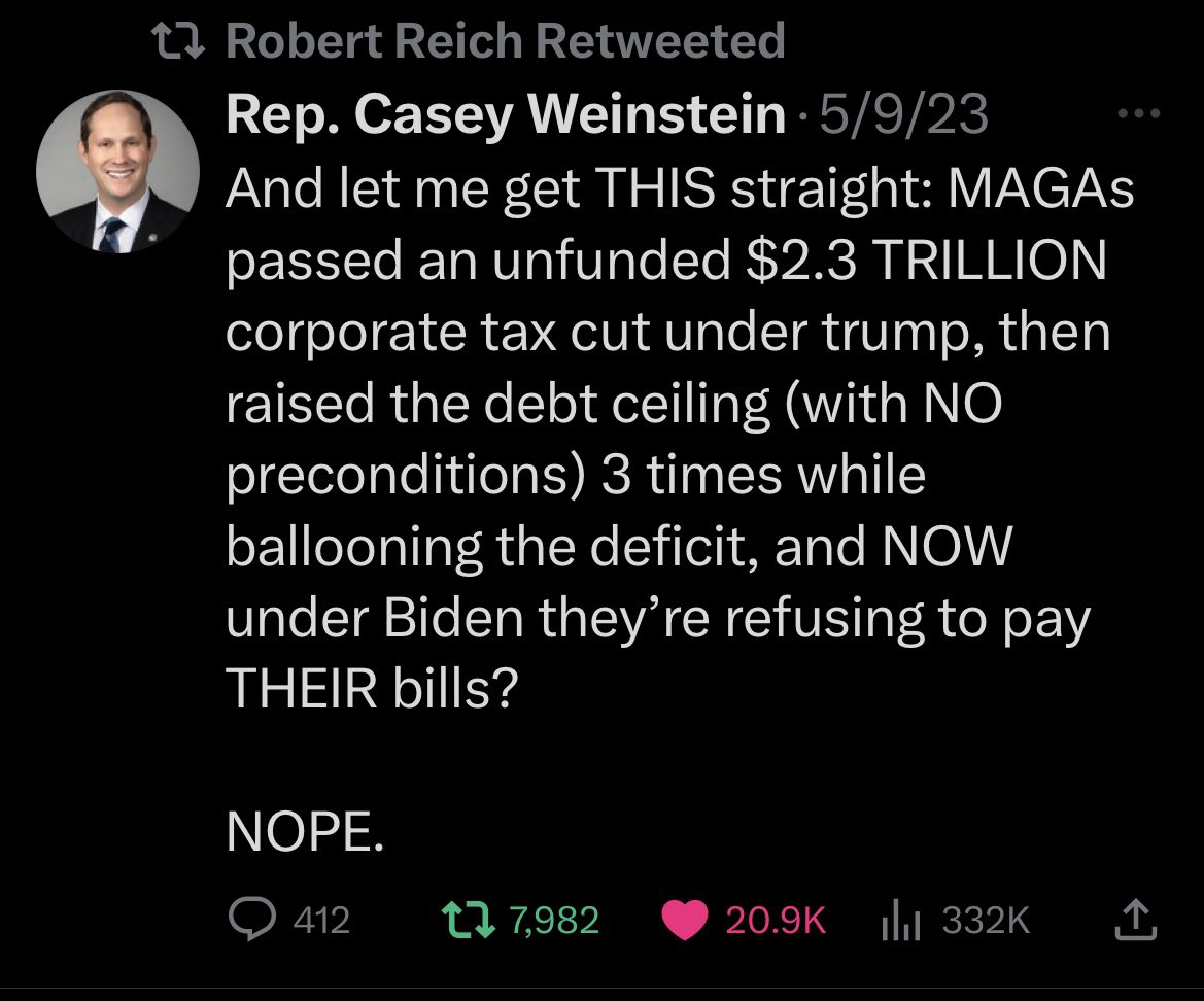 Mkblack64Black's tweet photo. @SpeakerMcCarthy #FactsMatter #RepublicanDefault https://t.co/CQrlVnJh8B