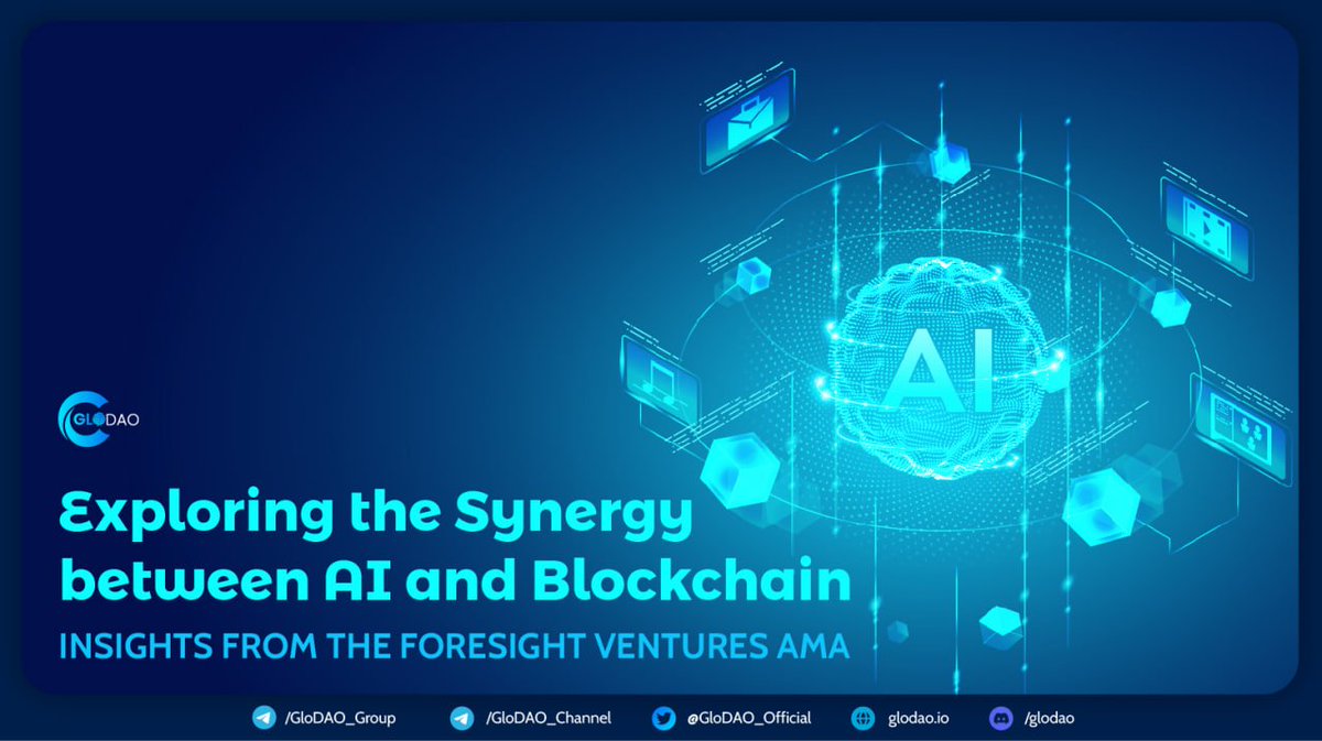 🤖 Exploring the Synergy between AI and Blockchain: Insights from the <a href="/ForesightVen/">Foresight Ventures ​</a> #AMA

The recent AMA session on AI and blockchain discussed the intersection of these technologies and their potential use cases...

Read more: t.me/GloDAO_Channel…

#GloDAO #ForesightVentures