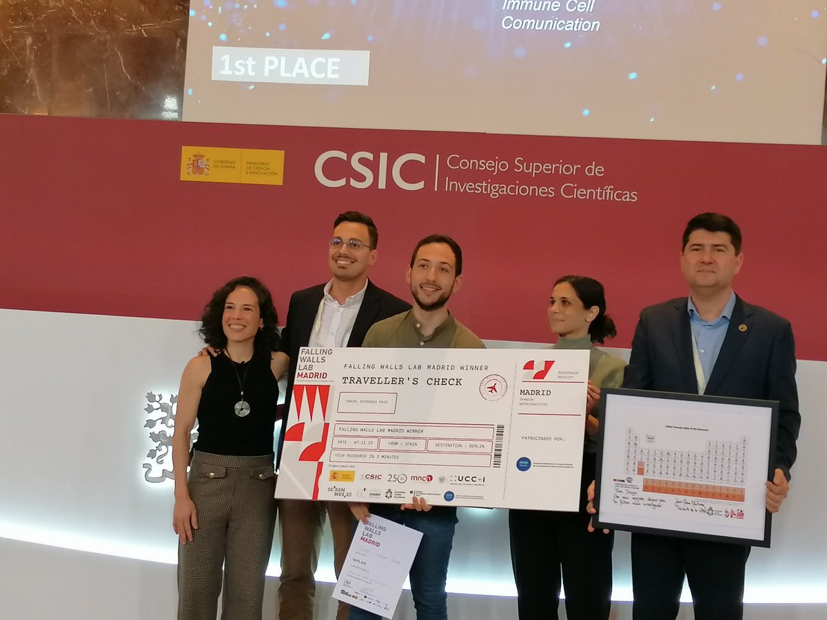 Primer premio falling walls immune cell communication @CNIC_CARDIO