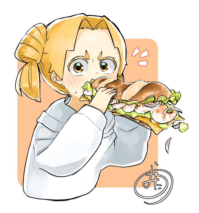 「金髪 サンドイッチ」のTwitter画像/イラスト(新着)