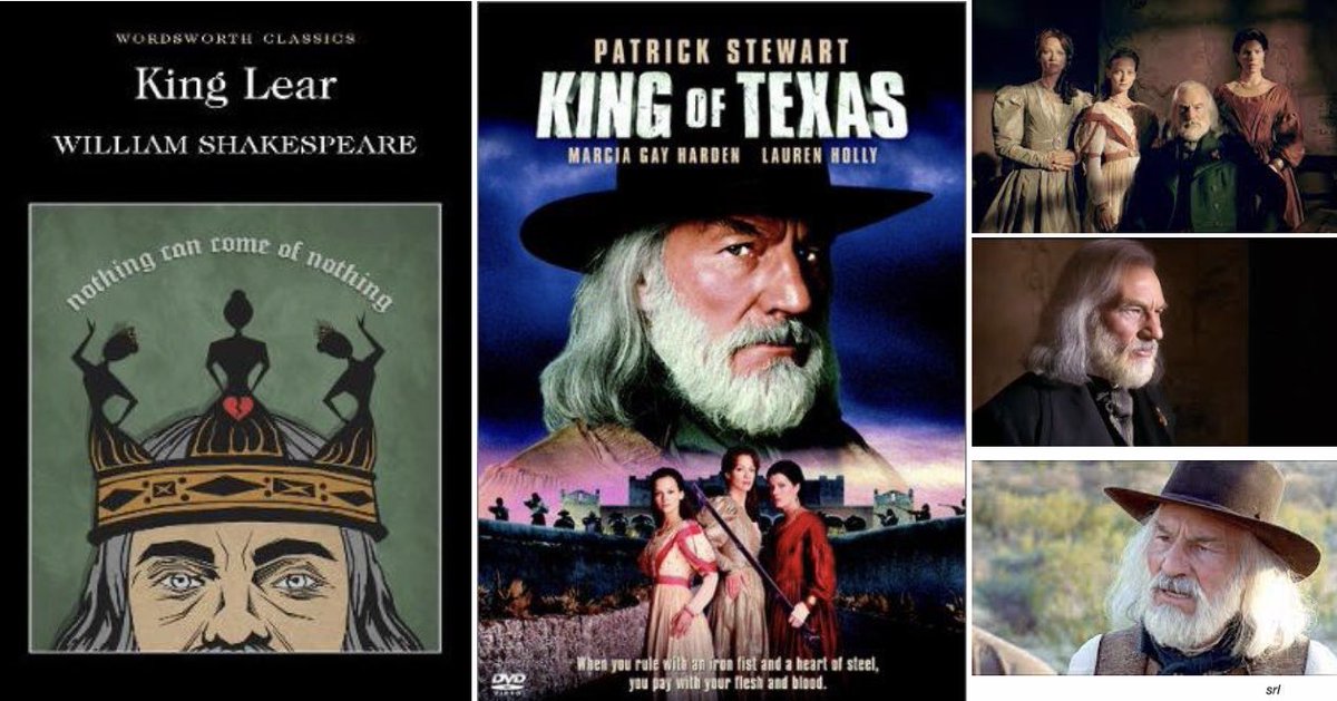 2:50pm TODAY on #GreatAction

The 2001 #Western TV📺film🎥 “King of Texas” directed by #UliEdel from #StephenHarrigan’s screenplay

Based on #WilliamShakespeare’s play🎭 “King Lear”

🌟#PatrickStewart #MarciaGayHarden #LaureHolly #RoyScheider #ColmMeaney #PatrickBergin #JulieCox