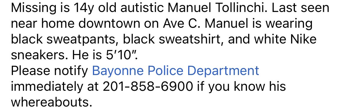 Bayonne_OEM's tweet photo. 🚨MISSING-PLEASE SHARE🚨
@CityofBayonne  @BayonnePolice https://t.co/5gAkEm3KK9
