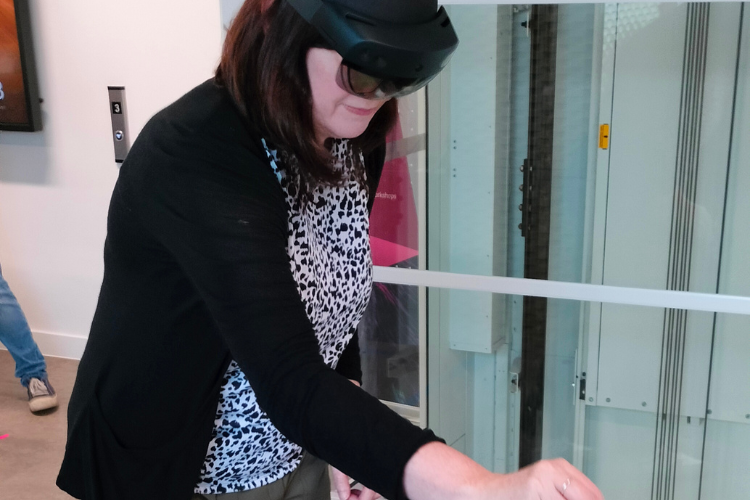 Gateshead_NHS's tweet photo. The Stroke Unit Team at Gateshead Health recently visited @weareproto to discover the potential uses of virtual reality (VR) in stroke rehabilitation. 

Find out more: https://t.co/n00GMxtnrR https://t.co/799f35u0vA