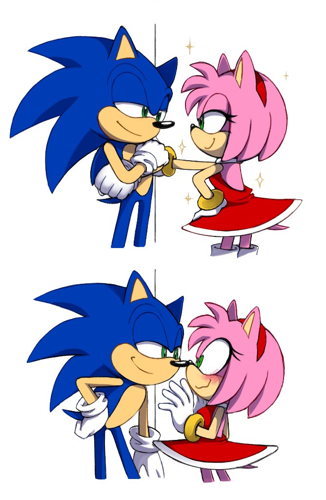 Good morning everyone. Sonic and Amy are friends or..? 😳 #SonAmy #Sonic #AmyRose
(Credits not mine)