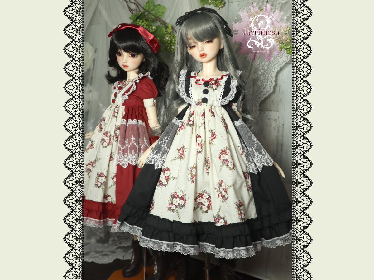 doll_lacrimosa's tweet photo. 【SHOP販売】受付期間：現在～5月29日（月）22時締切り
＜即納品／受注（若干数）＞
SD, SD13女の子, SDGr女の子対応サイズ
・＜三色展開＞薔薇柄×水色、花柄×真紅／黒
・＜SD男女共有デザイン＞ベージュ
商品詳細や追加画像はSHOPをご覧下さ���。よろしくお願い致します✨
https://t.co/CecosJSsnv https://t.co/FoIETuTruI
