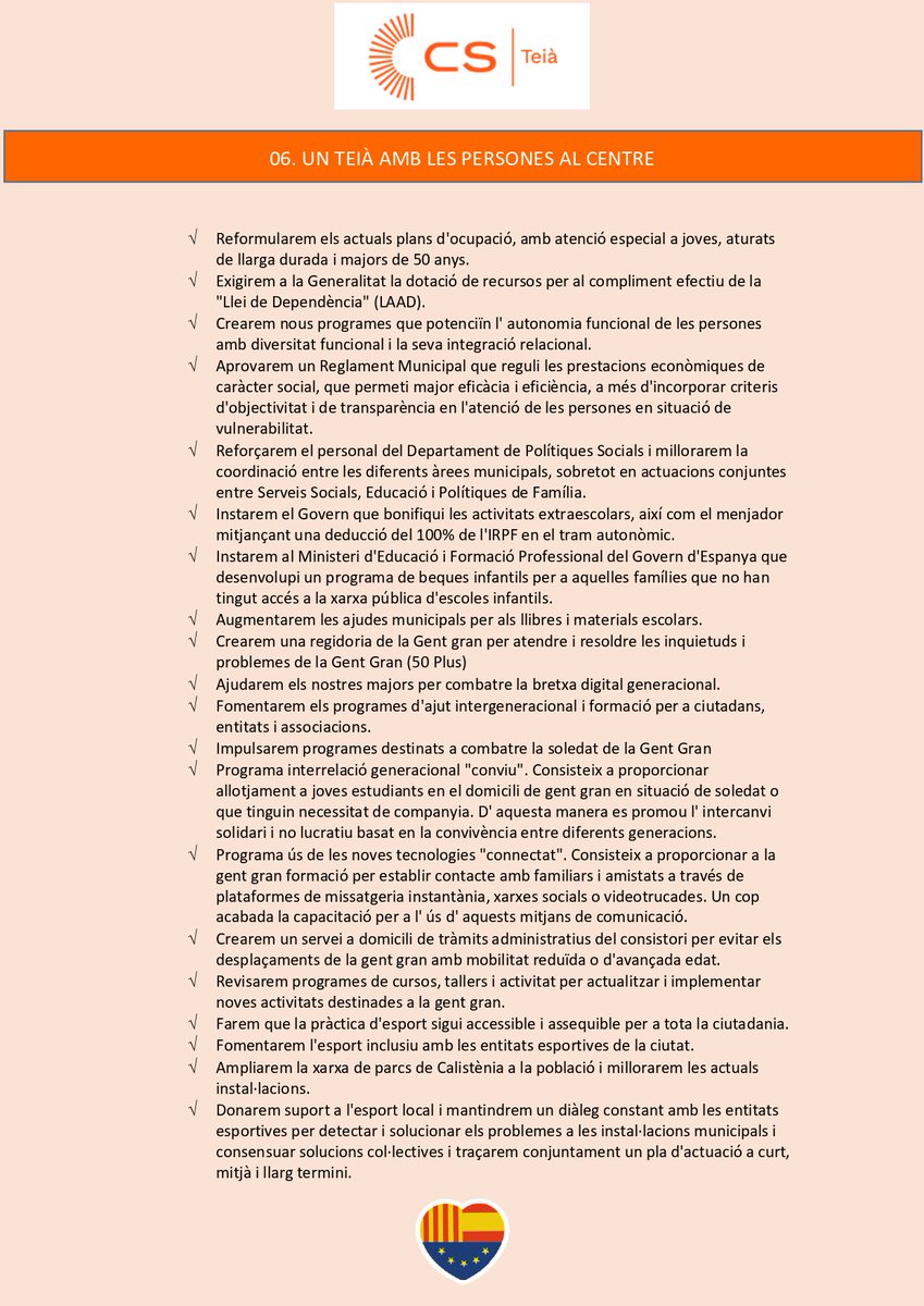 Cs_Teia's tweet photo. VOTA PER EL TEIÀ QUE REALMENT VOLS

VOTA CIUTADANS

PERQUÈ CIUTADANS TEIÀ EXISTEIX, RESISTEIX I INSISTEIX

Aquí teniu un resum de les nostres propostes👇👇👇 https://t.co/CYRvUJU4fO