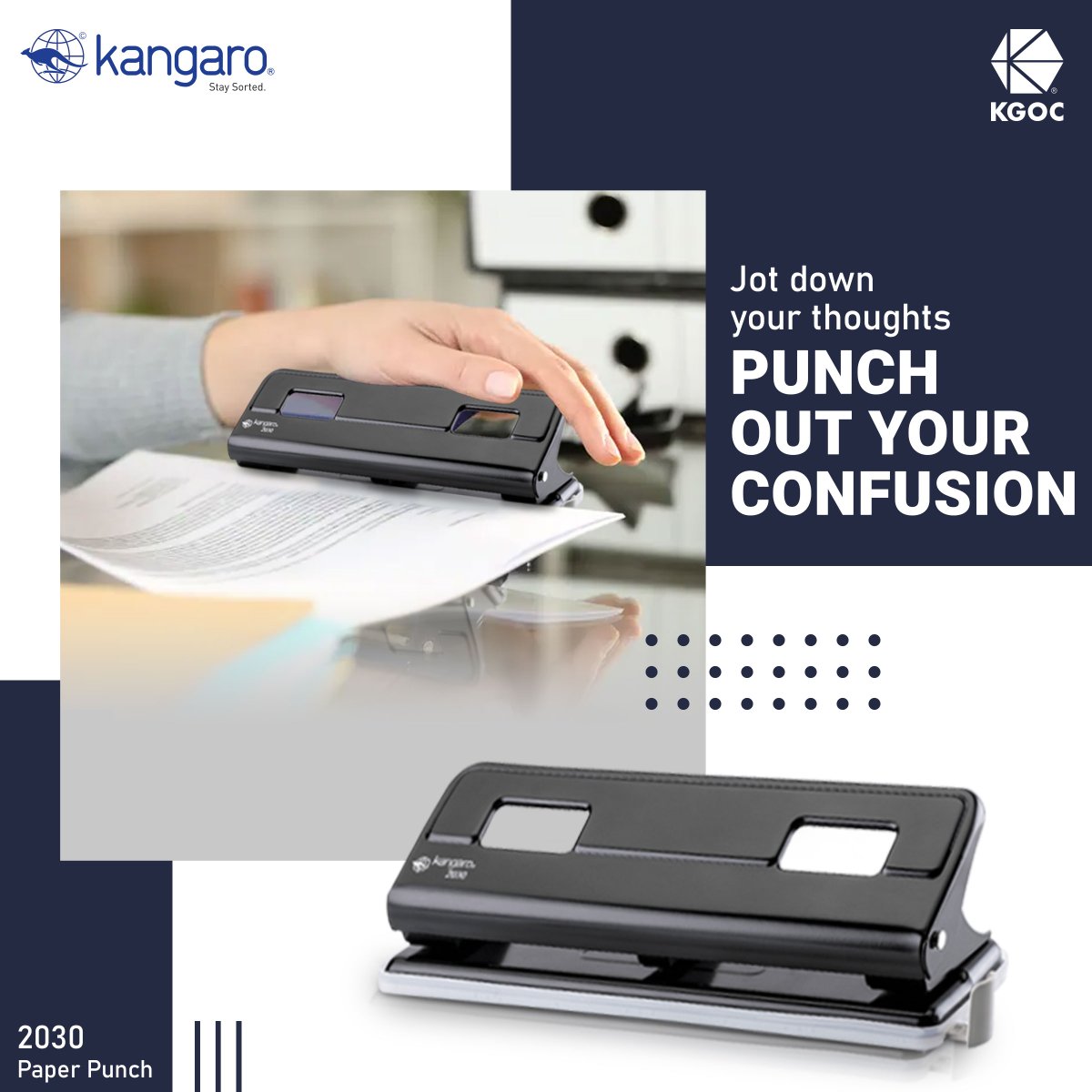 KangaroKGOC_Int's tweet image. Are you looking for a perfect mate to jot down your thoughts and punch out the confusion?

2030 Paper Punch is the perfect choice for it.

To know more tap on the link-
bit.ly/3flGG10

#KGOC #StaySorted #PaperPunch
