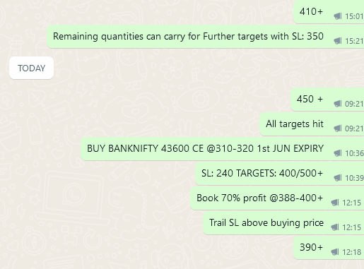 BigPandaTrader1's tweet photo. Option Premium Banknifty 43600 CE 310 TO 570+🏃‍♀️🏃‍♀️🏃‍♀️🏃‍♀️ #Banknifty
https://t.co/ccWC3AF1Dd
MESSAGE IN "WHATSAPP" 👇👇
https://t.co/oDv8Sa5O1p
#intraday #operatorpositions #freejackpotcalls #nifty #trading #banknifty #positional #equitycash #swingtrading https://t.co/cQ3hhyIA2A