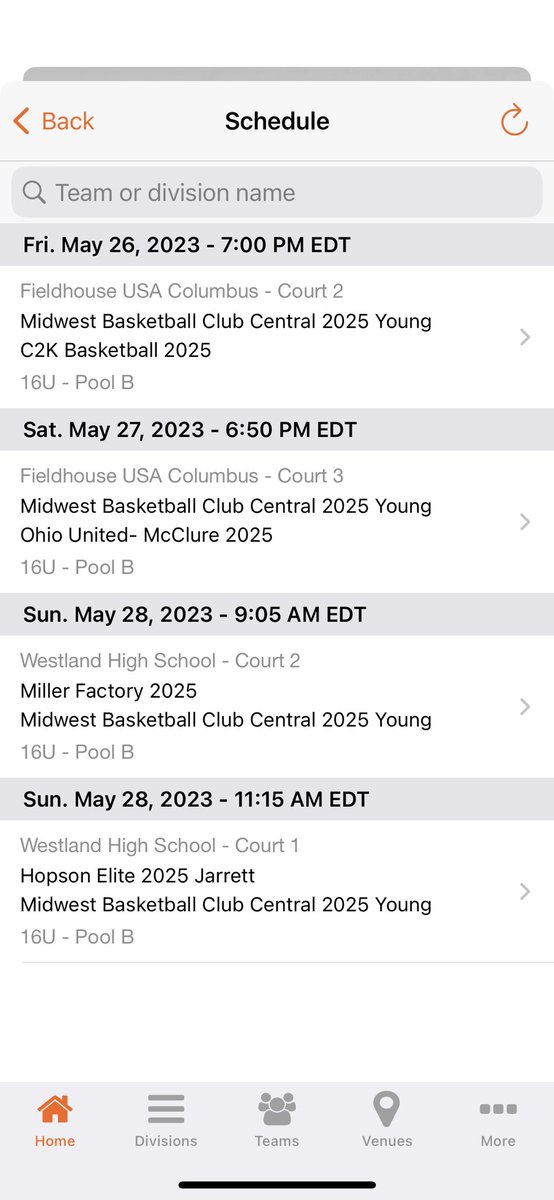 Schedule for this weekend. 

@mikerothou <a href="/PrepHoopsOH/">Prep Hoops Ohio</a> <a href="/PrepHoopsOH/">Prep Hoops Ohio</a> @MBCgrassroots <a href="/ggilliland12/">Grant Gilliland</a>