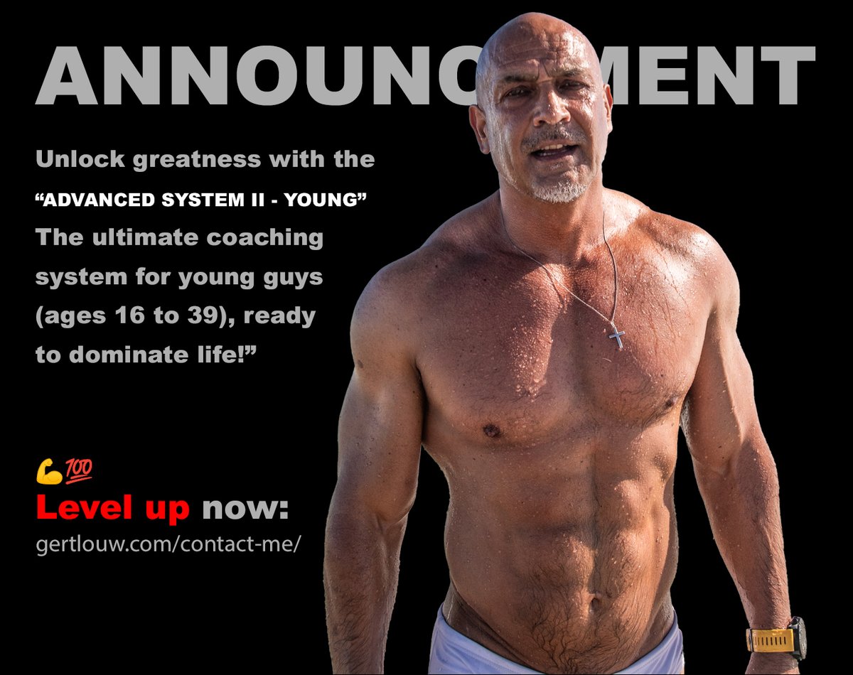 GertFITNESS's tweet photo. Finally, the ADVANCED SYSTEM II (version 2.0) is now also available for young guys from 16 to 39. The launching price is $165 US and will stay fixed until 1 August 2023 when it will increase to $195 US. So JUMP now guys!
https://t.co/jJ5lXwuCKM
#gymmotivation #weightloss #fatoff https://t.co/gKwmhpSry8