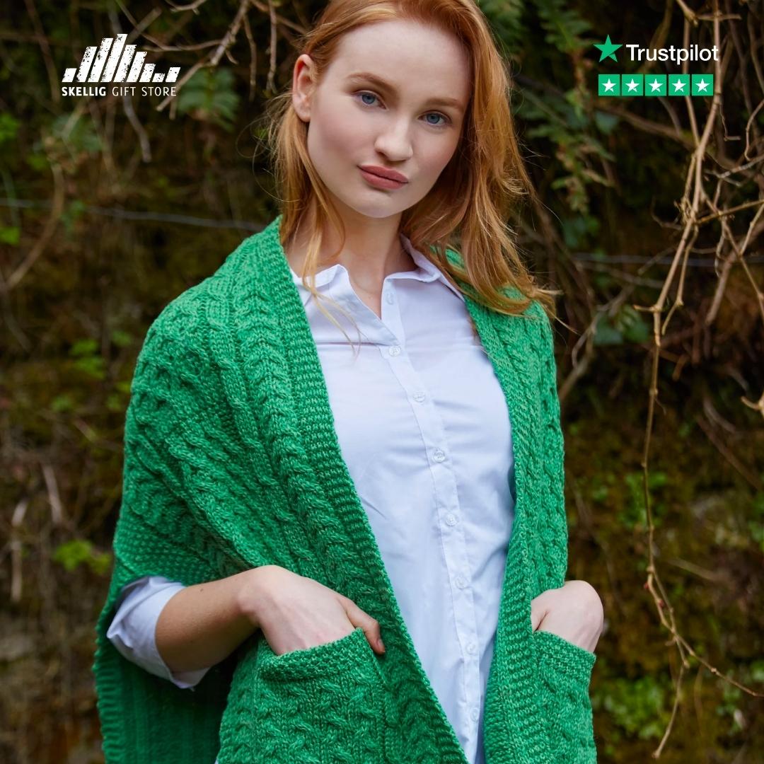 The perfect way to complete any outfit, this shawl that's worn loosely over the shoulders displays traditional Irish knitting at its best.

Find it here ➡️ pulse.ly/mzvnnkms6p

#IrishGifts #WomensCardigan #AranCardigan