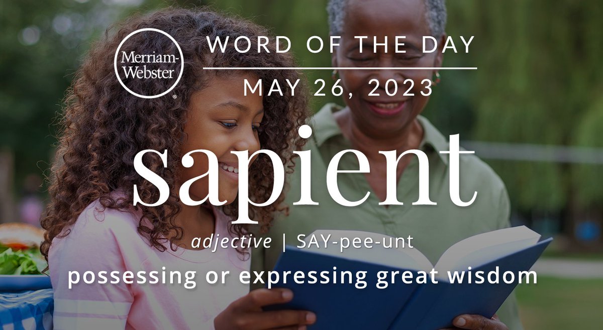 The #WordOfTheDay is ‘sapient.’
ow.ly/LsPE50OvUJf