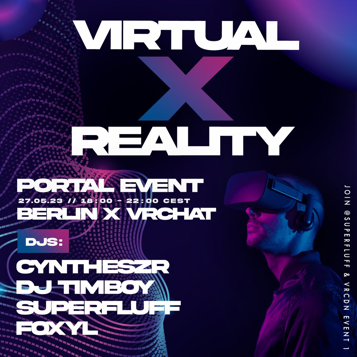 Dreamconnectxr's tweet photo. Make a difference: and Join us on May 27 (18:00-22:00 CEST) to spotlight the power &amp; freedom of VRchat music Scene during music conference @berlindme 1h Stage Talk 3h Rave. we'll display the Colorful&amp; unrestricted spirit of the virtual realm to the world. Your presence matters https://t.co/mRh8X8SKaJ