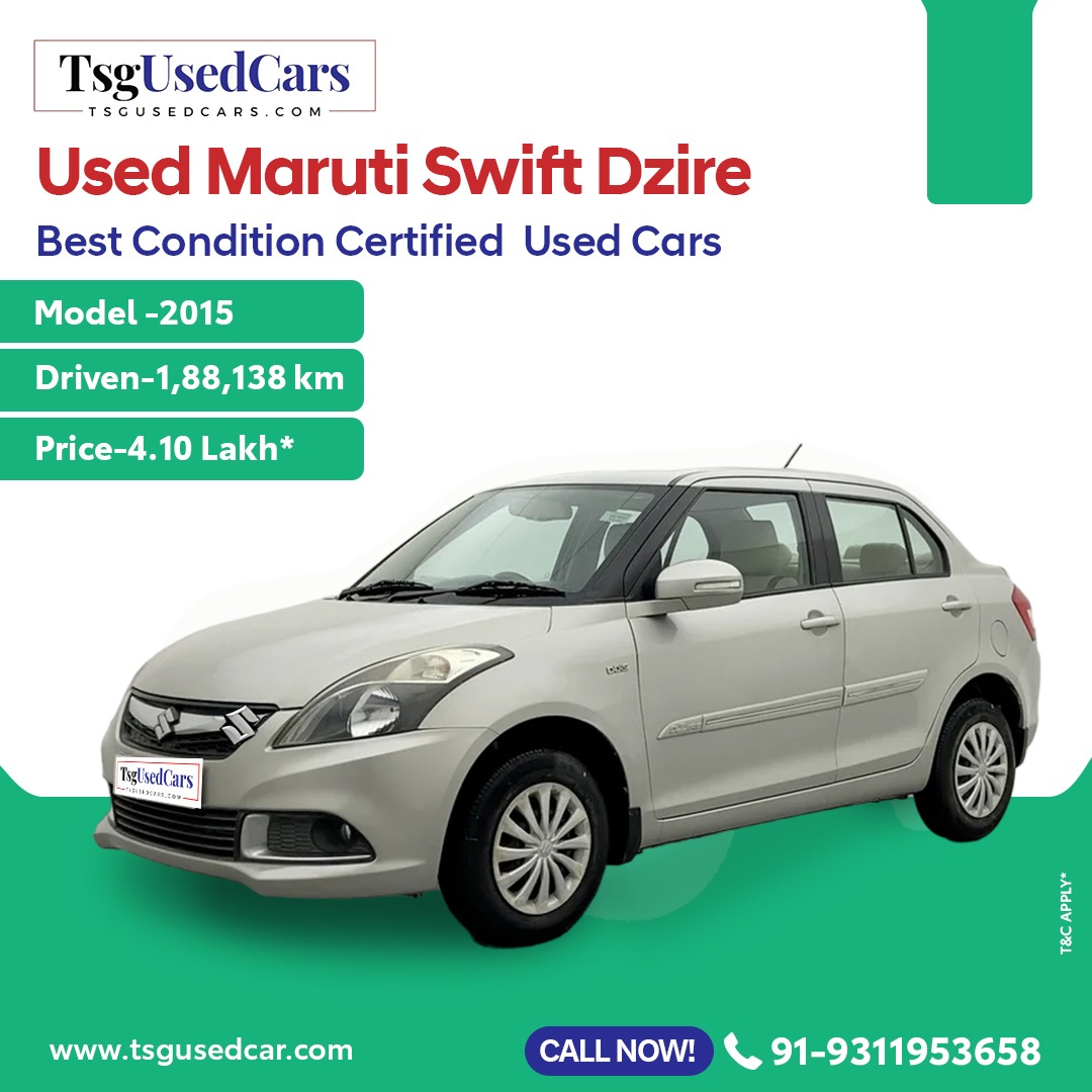 Looking for a reliable used Maruti car at the lowest price?
Here it’s come “Maruti Swift dzire”
👇
Call: +91-9311953658 
Explore more: bit.ly/MarutiSwiftDzi… 
WhatsApp: bit.ly/WhatsApp_TsgUs…

#UsedMarutiSwiftDzire #TsgUsedCars #UsedMarutiCar #PreOwnedCar