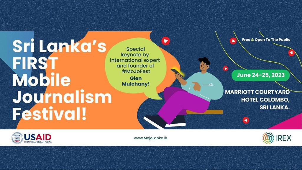 📢 Exciting news! 

Join at Sri Lanka's inaugural Mobile Journalism festival + MoJo Lanka ! Get ready for top-notch training by world-leading experts. Don't miss out on this incredible opportunity. Sign up now at mojolanka.lk #MobileJournalism #JournalismFestival