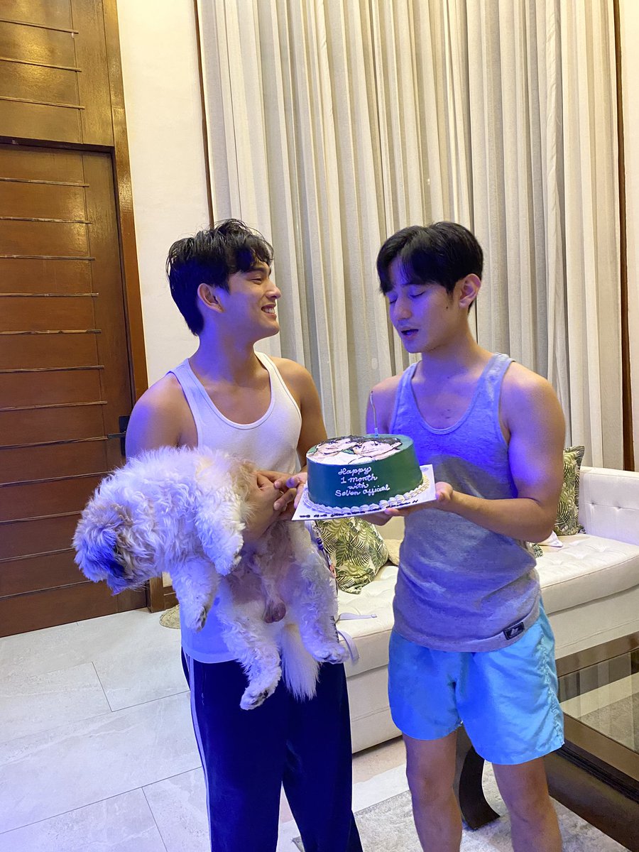 _sevenofficial's tweet photo. Here are our best boys @kimchiraven and @seantristan_ enjoying their cake 💚 Cheers to more surprises with you guys! We love you!

SEVENOfficial FirstMonth
#SeanTristan #RavenRigor https://t.co/AcRpWakeIO