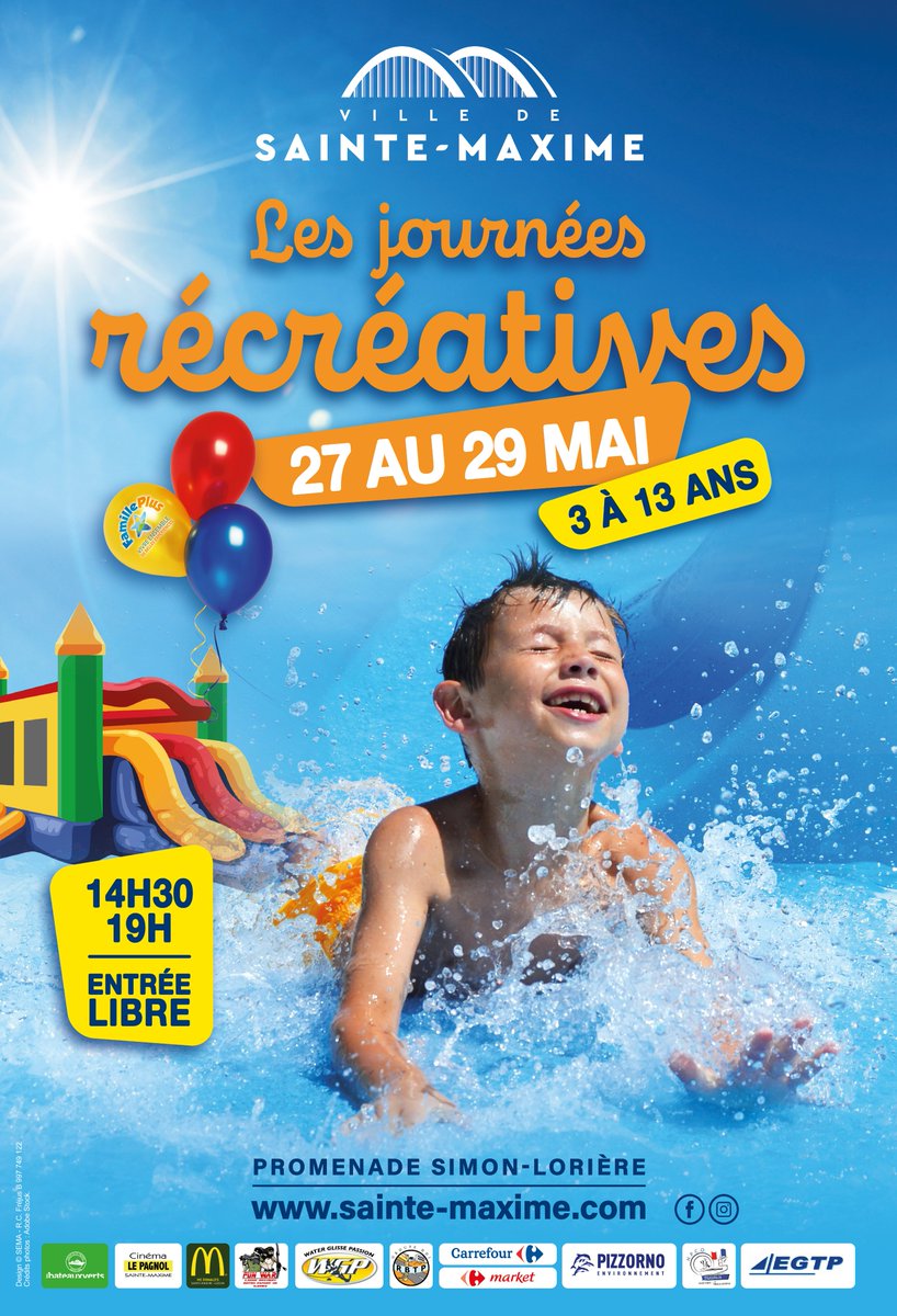 ☀ Pour ce long week-end de la Pentecôte, le bord de mer de Sainte-Maxime se transforme en royaume du jeu pour les enfants ! En savoir plus 👉 bit.ly/JournéesRécréa…
