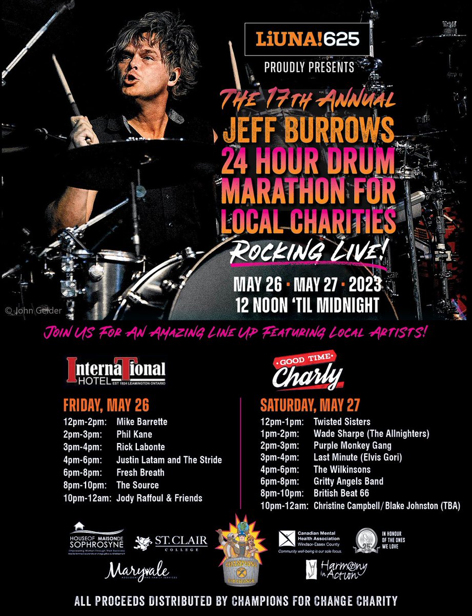 Burrowsdrums's tweet photo. Joking my friends on @AM800News @mikelisa800 in a couple #DrumMarathon #MentalHealth https://t.co/TrumXWtfH8