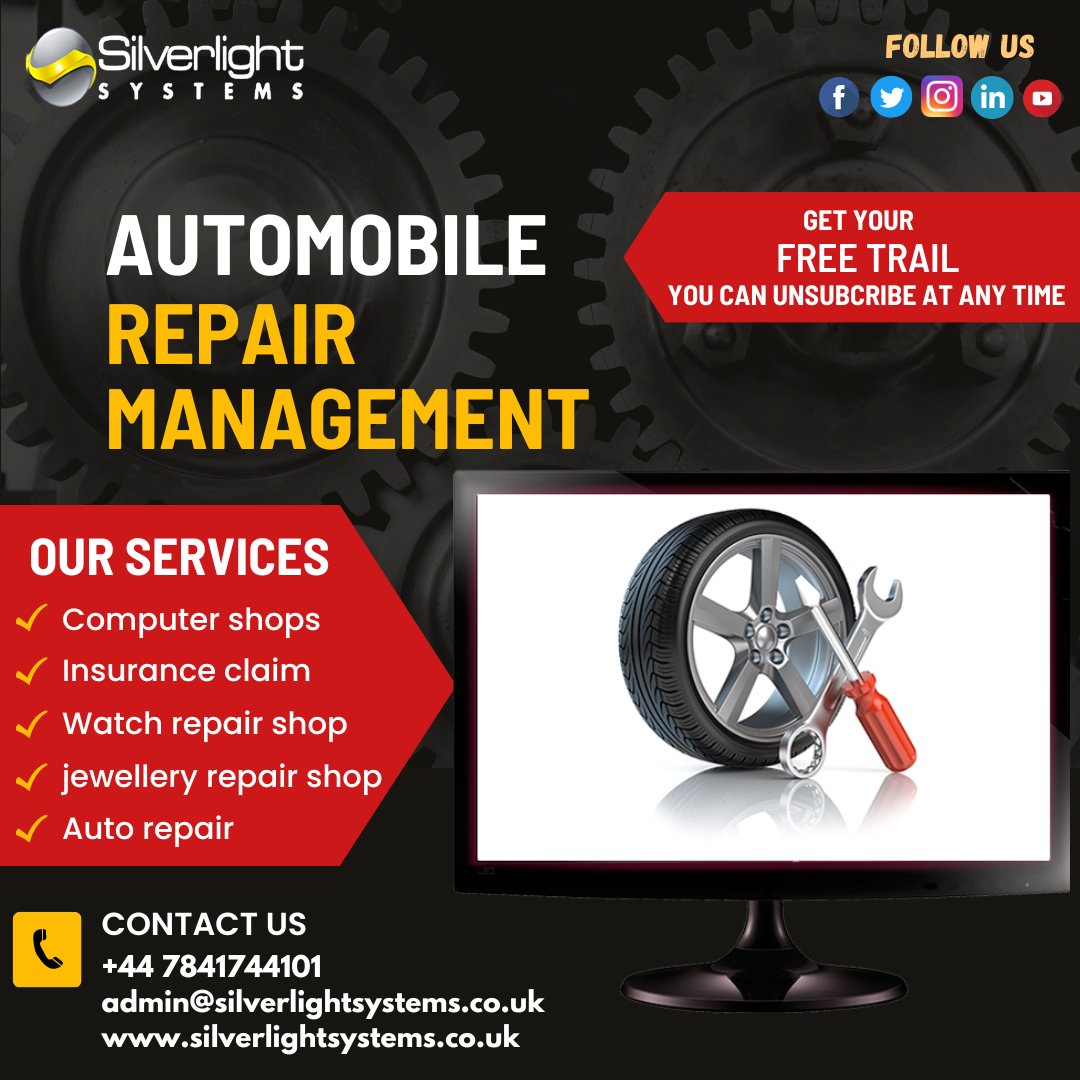 Silverlightsys1's tweet photo. 🚗 Struggling to manage your auto repair shop? Say goodbye to manual processes with our Automobile Repair Management Software Solution EPOS! 🛠️💻 Streamline your operations and boost efficiency. Check it out now! #AutoRepair #Business #EPOS #AutomobileSoftware #GarageManagement https://t.co/fux7GW3oHz