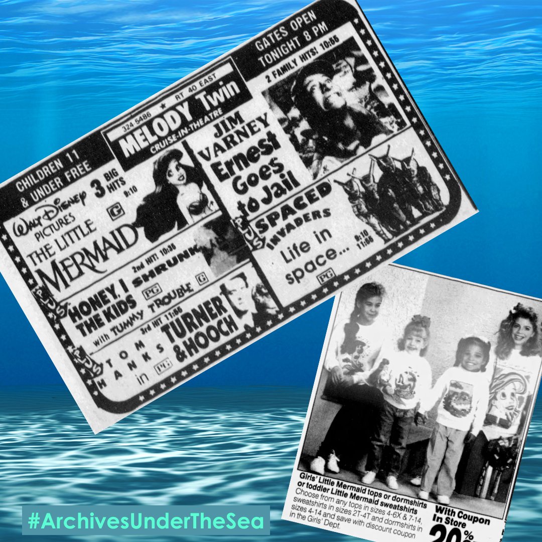 W/ the new live-action #LittleMermaid opening last weekend, we're excited to return #UnderTheSea! About as excited as in early 1990 to rock some gear (from the local Meijer) and check out an AMAZING triple feature at the #DriveIn in #SpringfieldOhio! #ArchivesUnderTheSea