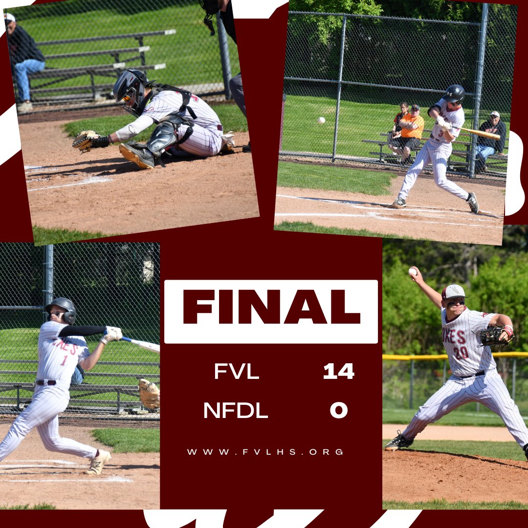 FVL Baseball took care of business in the first round of WIAA playoffs. Their next game is Tuesday, May 30 vs. #5 Campbellsport @ FVL.
Go Foxes!!!