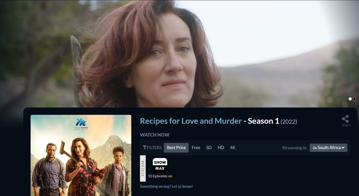 Howzit #TannieMaria fans!  Did you see that 'Recipes for Love and Murder' is now streaming on @ShowmaxOnline?  Lekker! 
@TannieSall