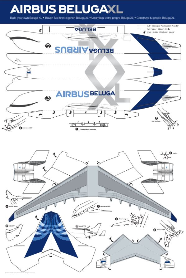 AirbusInTheUS's tweet photo. Looking for a way to celebrate #NationalPaperAirplaneDay? How about putting together a fan-favorite #Beluga? (You'll have to print it out on a pretty darn big piece of paper to come close to the real thing!) Share photos of your completed plane with #PaperBeluga https://t.co/wzWUmFgQwo