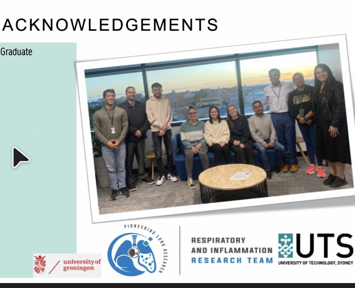 kundu_ramesh's tweet photo. It’s an honour and privilege to be part of Respiratory Research team with University of Technology, Sydney and collaboration Research of the University of Groningen, The Netherland. https://t.co/D1isW5vFcp