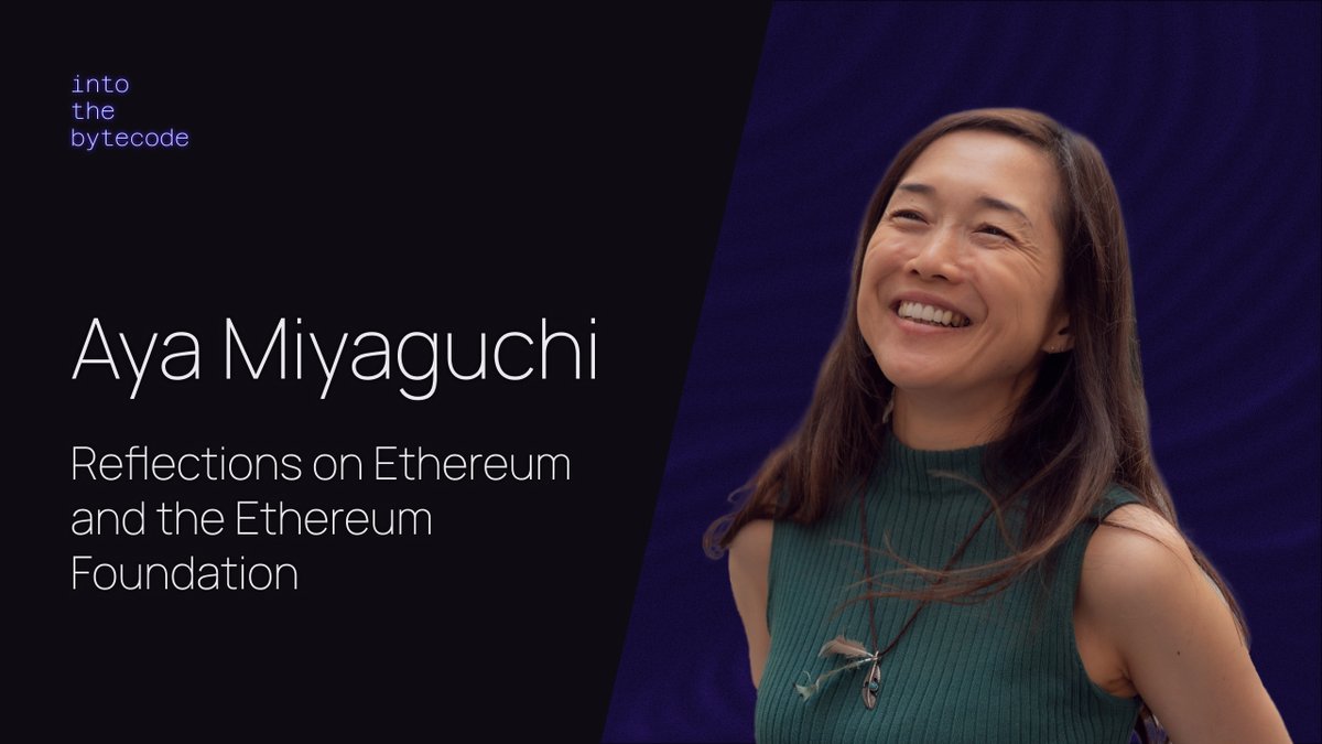 sinahab's tweet photo. Here is my conversation with @AyaMiyagotchi.

We talk about Aya's philosophy in leading the Ethereum Foundation, Ethereum as an infinite garden, subtraction, diversity, building for the next billion, and more.

Links below. https://t.co/eX4oCwyopz